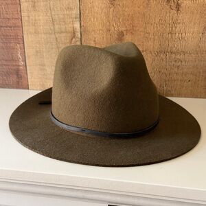 Brixton Wesley Olive Green Fedora Unisex Hat